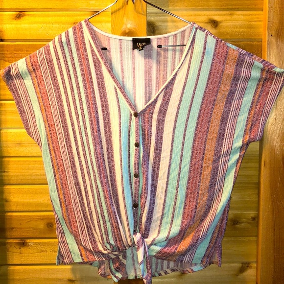 W5 Tie Front Dolman Top